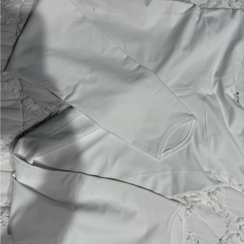 Athleta White Long Sleeve Performance Top - Smooth Active Tee